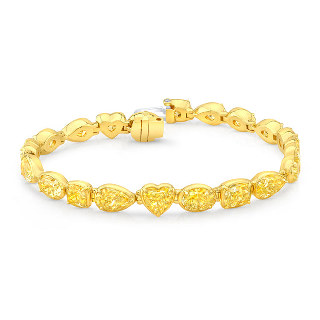 Mixed Yellow Diamond Tennis Bracelet - Jackson Hole Jewelry Company