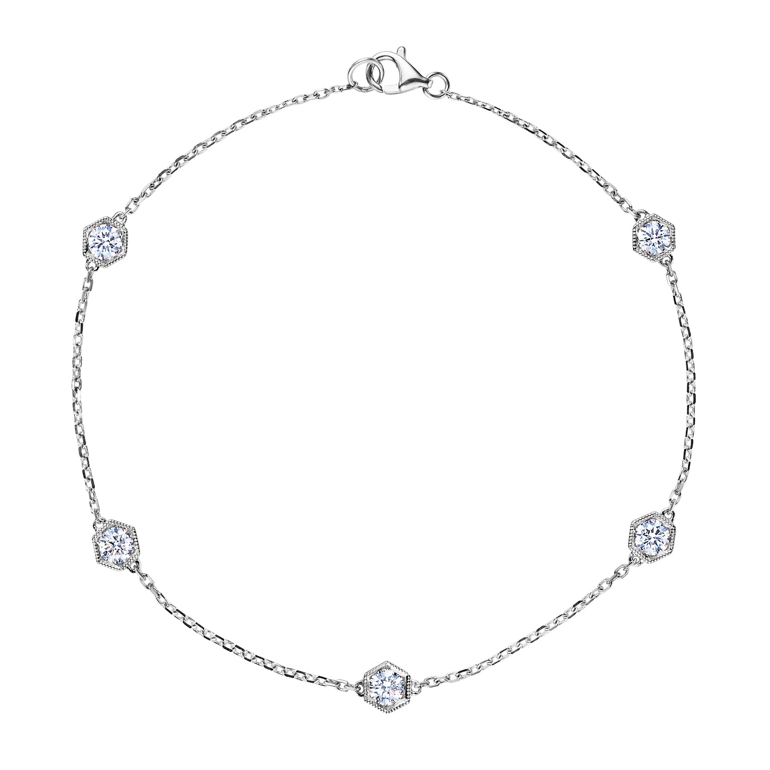 18K Gold Bracelet with White Diamonds - Jackson Hole Jewelry Company