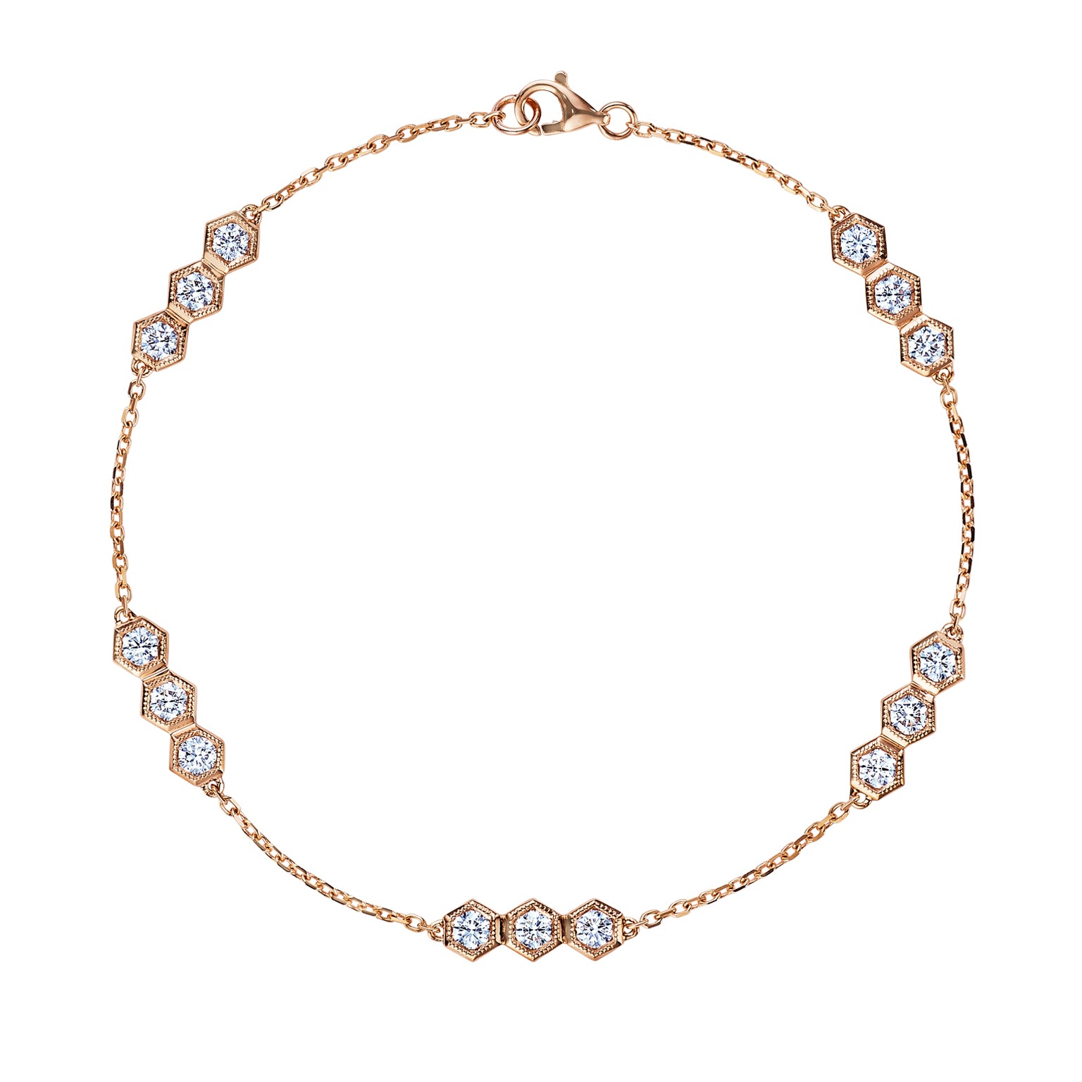 18K Gold Bracelet with White Diamonds - Jackson Hole Jewelry Company