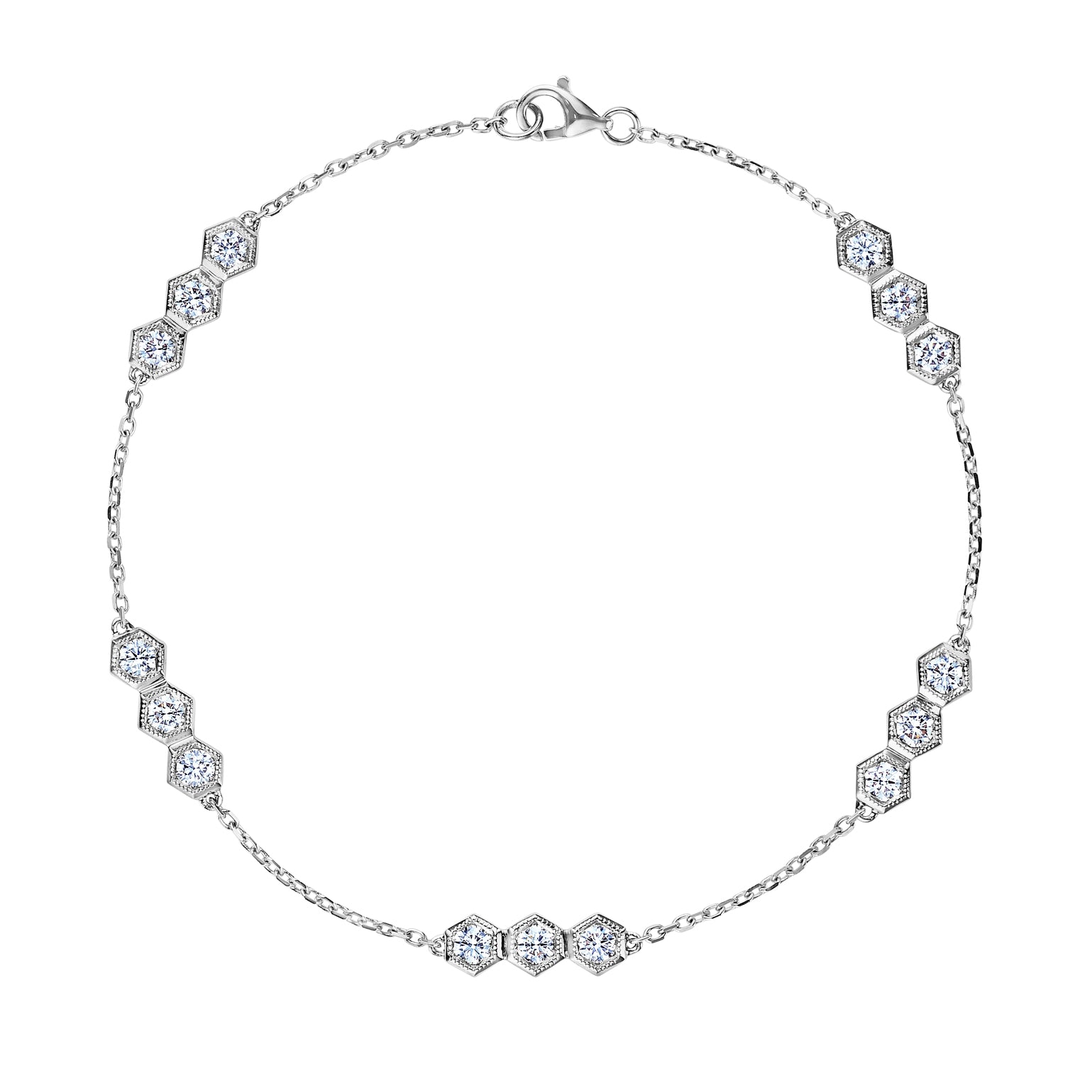 18K Gold Bracelet with White Diamonds - Jackson Hole Jewelry Company