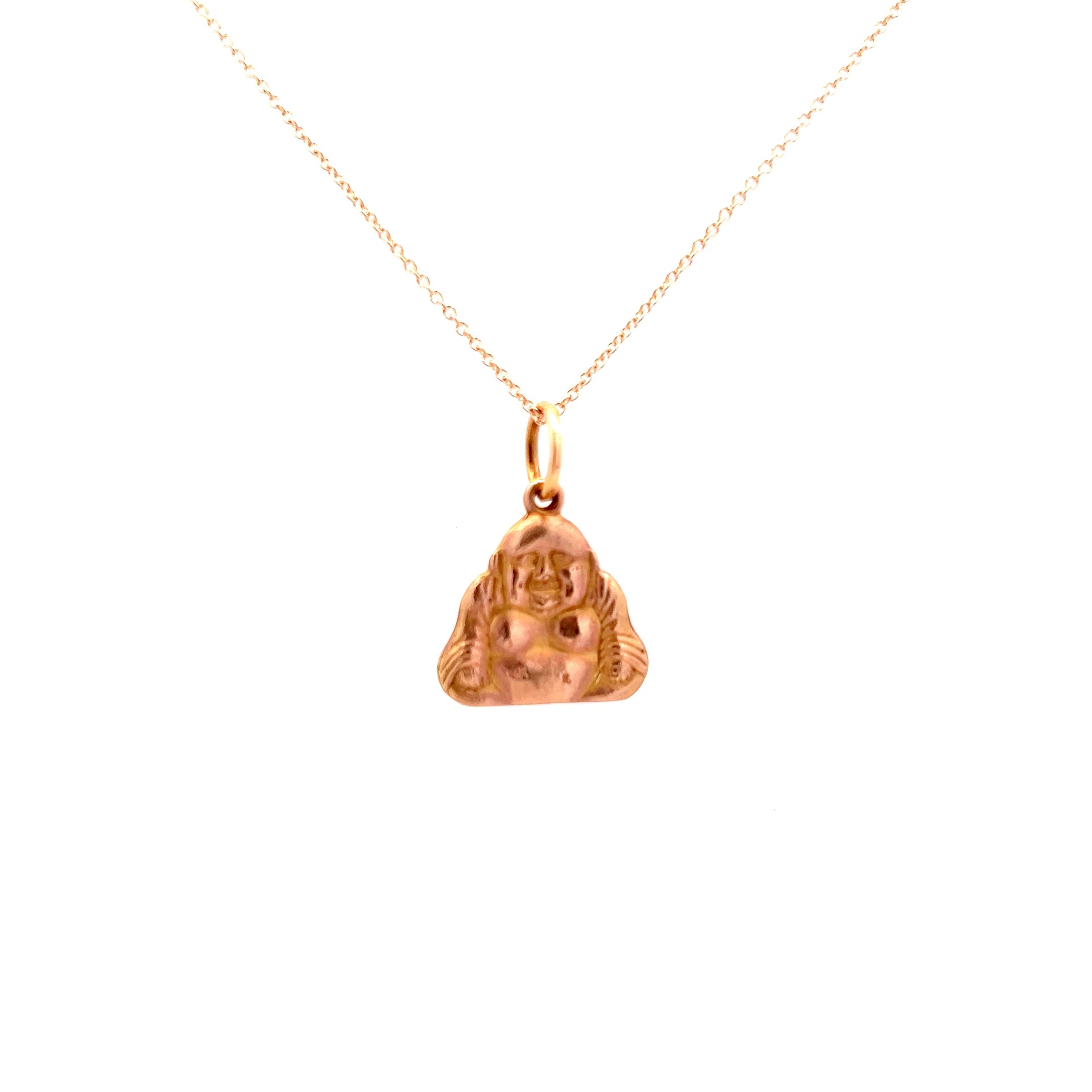 14K ROSE GOLD BUDDHA WITH DIAMOND (Pendant Only) - Jackson Hole Jewelry Company