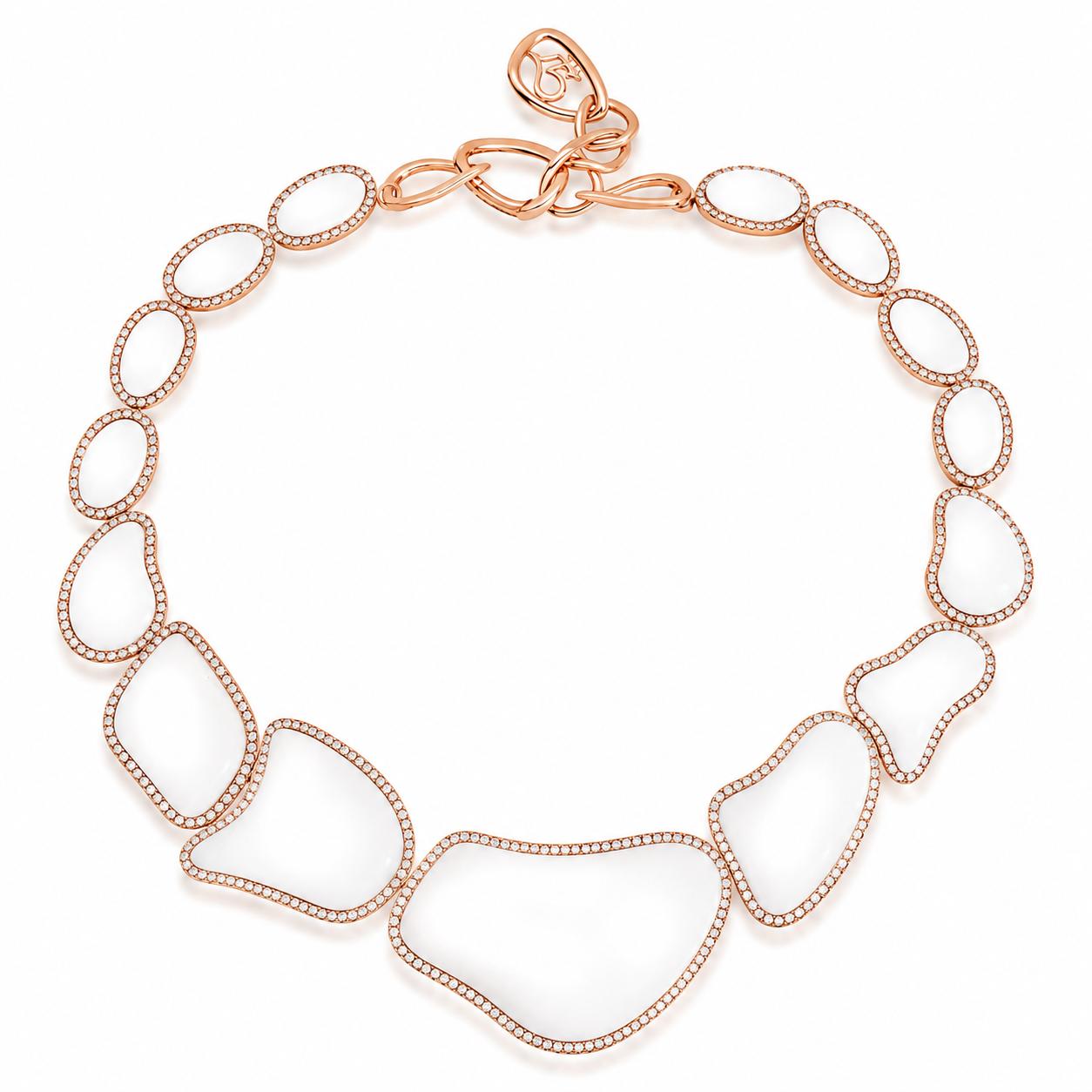 Chantecler Enchanté Necklace in 18K Rose Gold with White Diamonds and Kogolong - Jackson Hole Jewelry Company