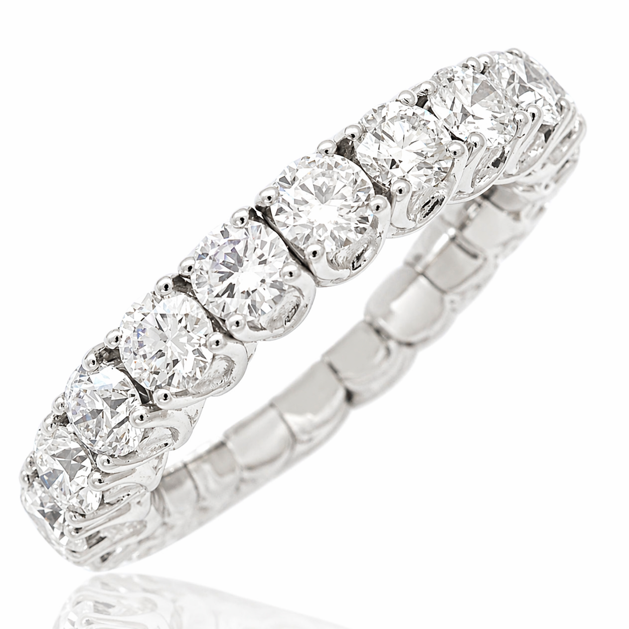 Picchiotti Xpandable™ Round Diamond Ring in 18K White Gold 3.56 cttw - Jackson Hole Jewelry Company