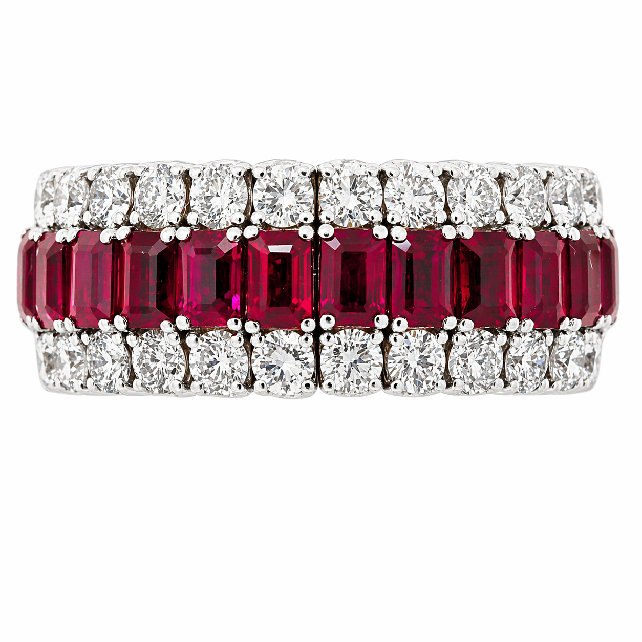 Picchiotti Xpandable™ Ruby & Diamond Ring in 18K White Gold 3.67 cttw - Jackson Hole Jewelry Company