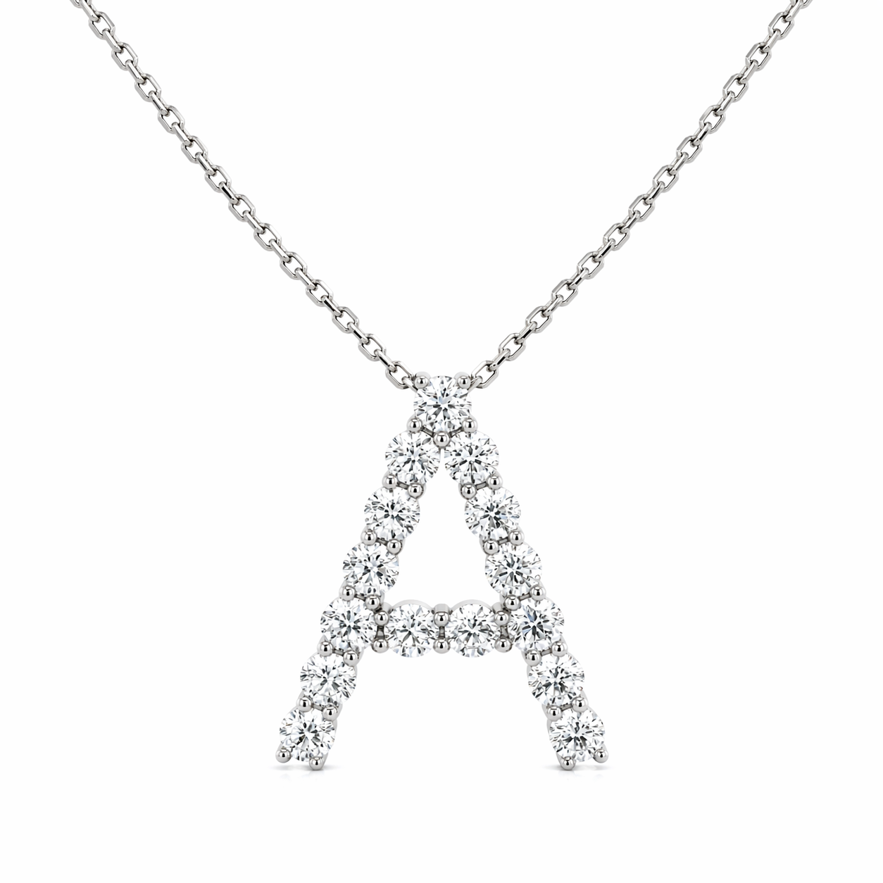 LUXE Diamond Letter Crafted in 18K White Gold - Jackson Hole Jewelry Company