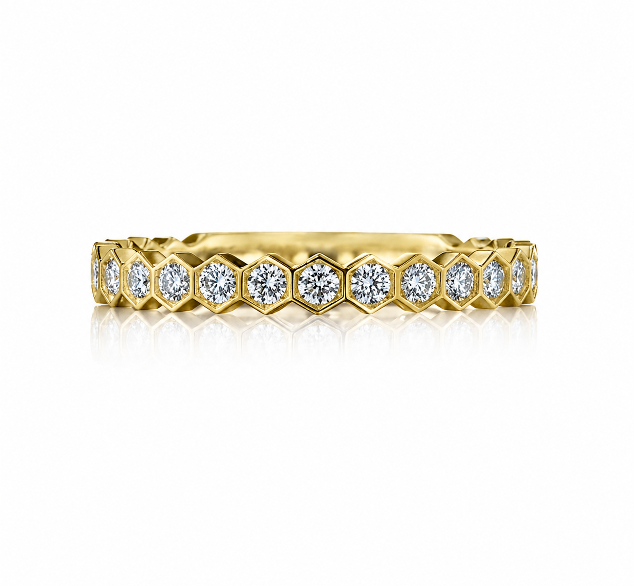 Hex Collection Diamond Band Ring in 18K Gold 1.8 CTTW - Jackson Hole Jewelry Company