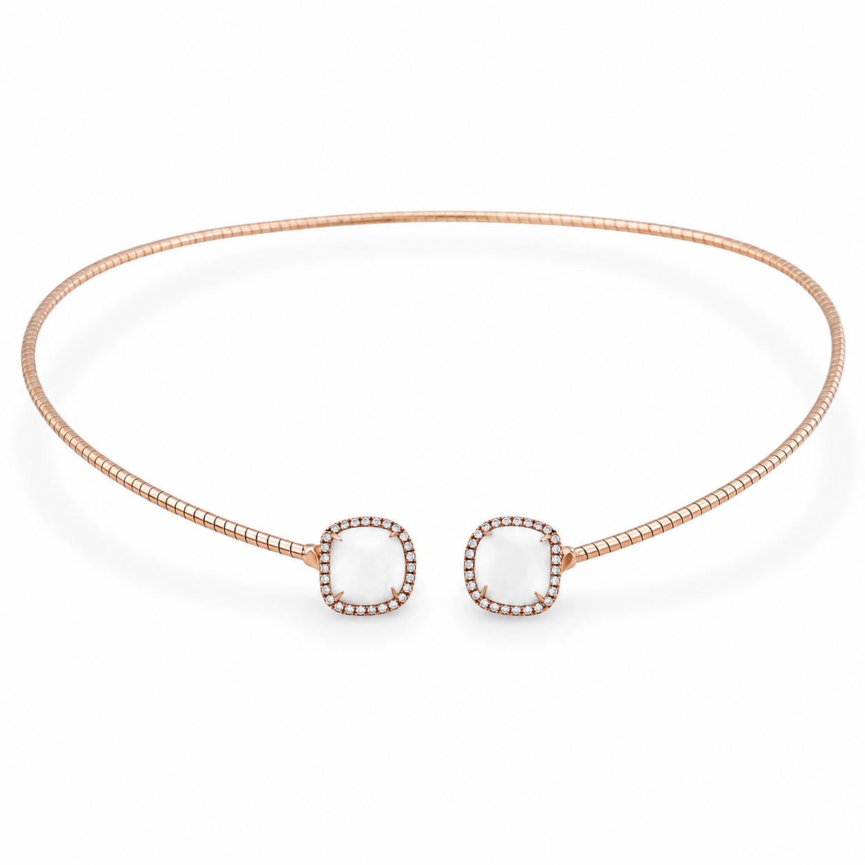 Chantecler Enchanté Choker in 18K Rose Gold with White Diamonds and Kogolong - Jackson Hole Jewelry Company