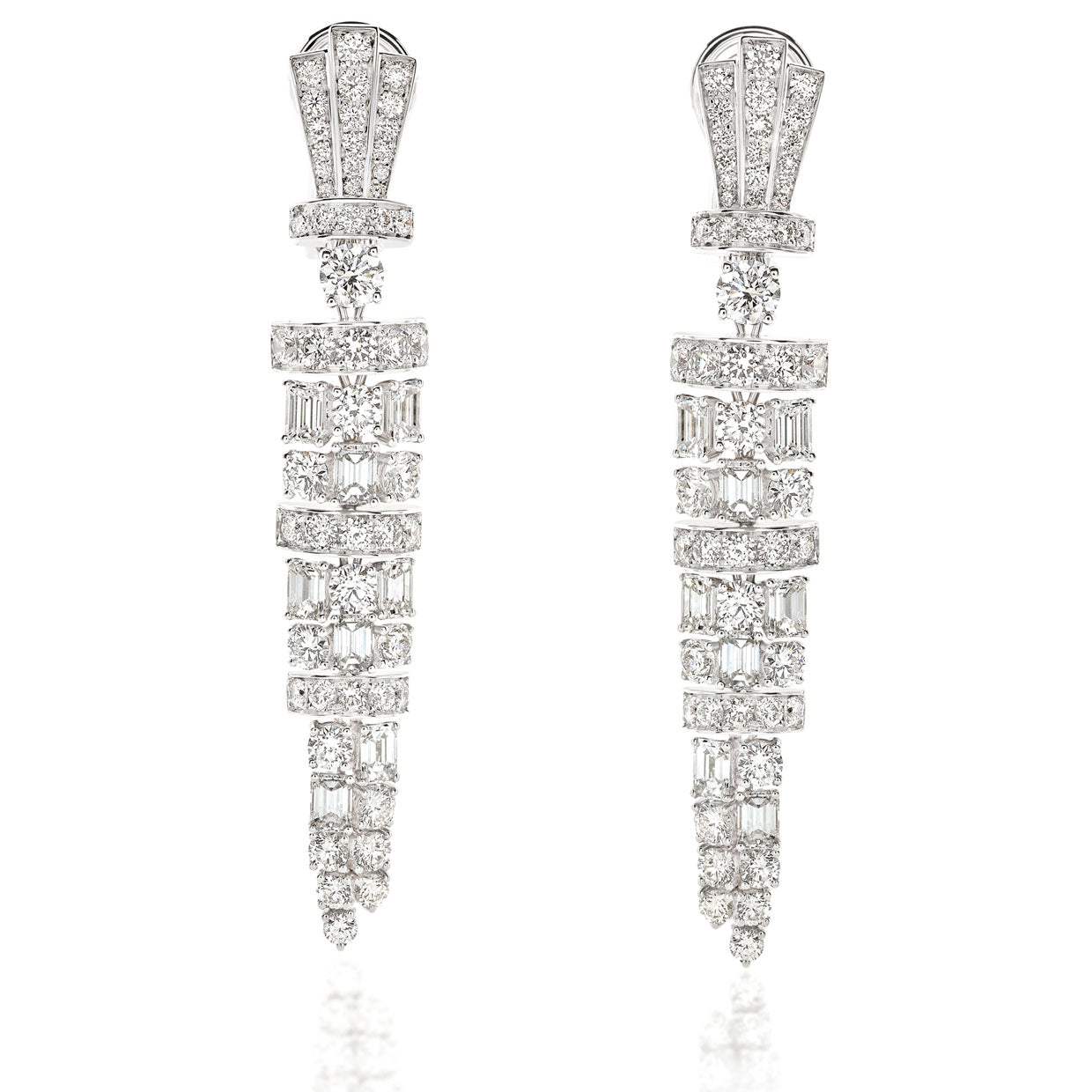 Picchiotti - Drop Diamond Earrings in 18K White Gold - Jackson Hole Jewelry Company