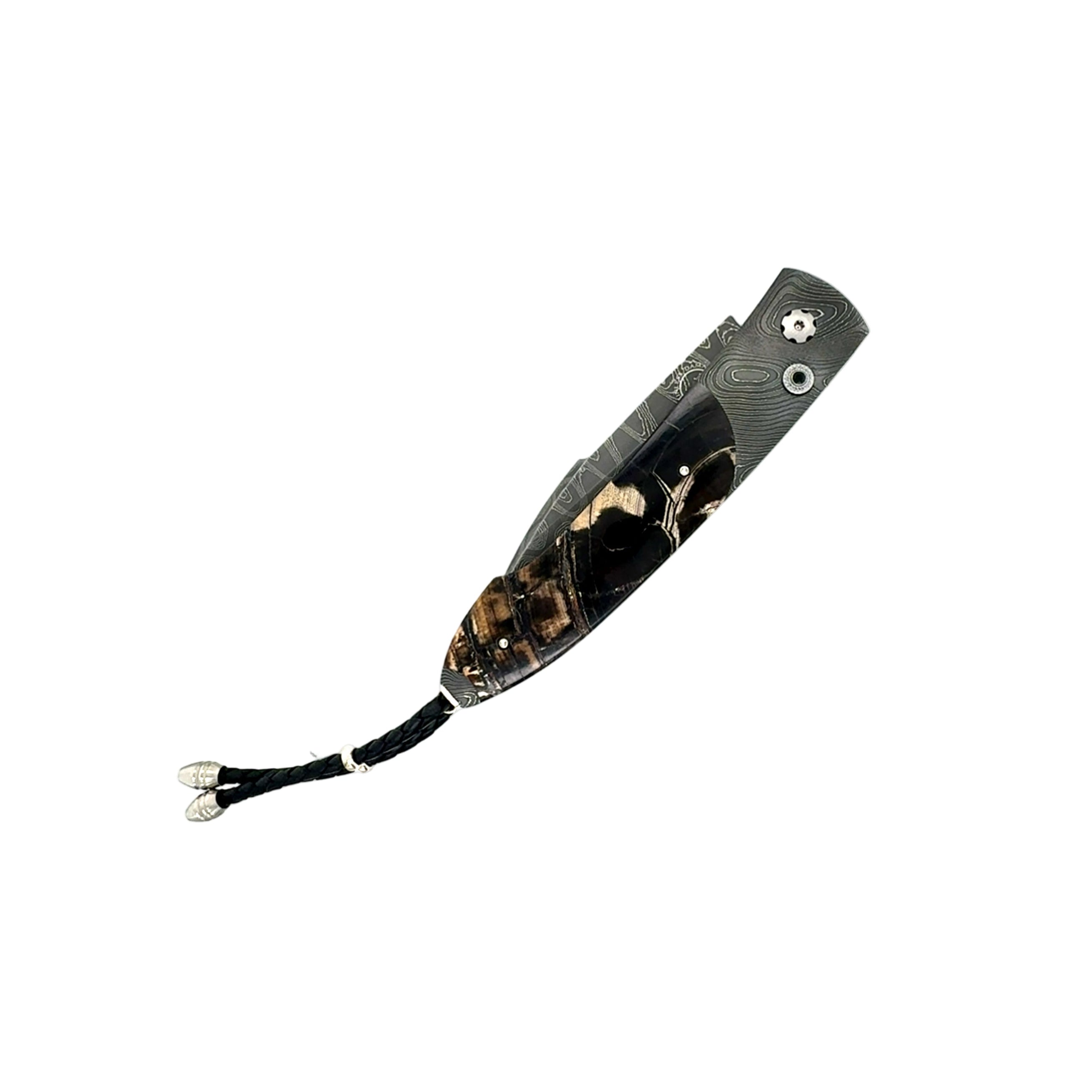 William Henry – “Epic” Automatic Folding Knife with Damascus & Woolly Mammoth Tusk - Jackson Hole Jewelry Company