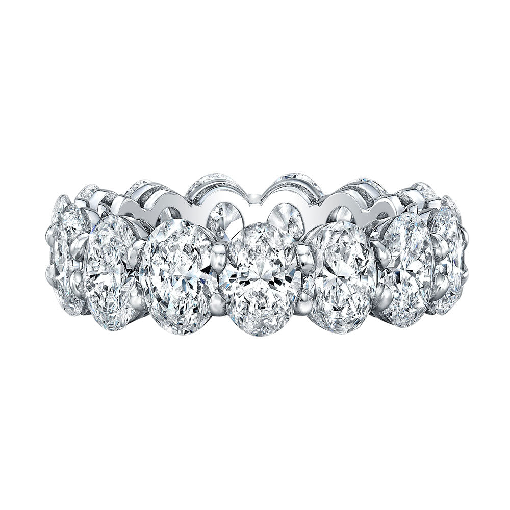 Oval Diamond Eternity Band in Platinum - Jackson Hole Jewelry Company