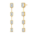 Diamond Drop Earrings with 18K Yellow Gold - Jackson Hole Jewelry Company