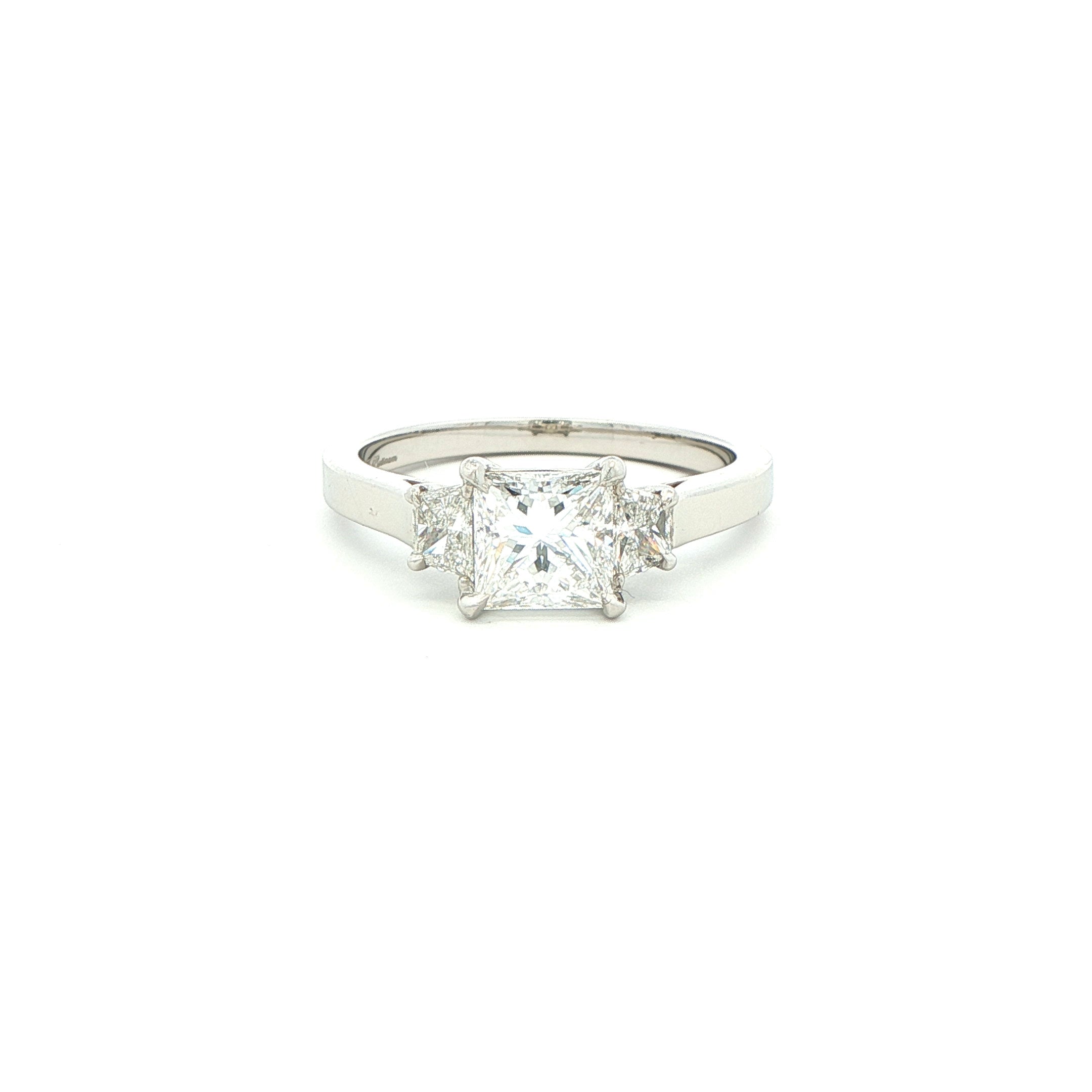 Princess Cut Diamond Engagement Ring in Platinum - Jackson Hole Jewelry Company