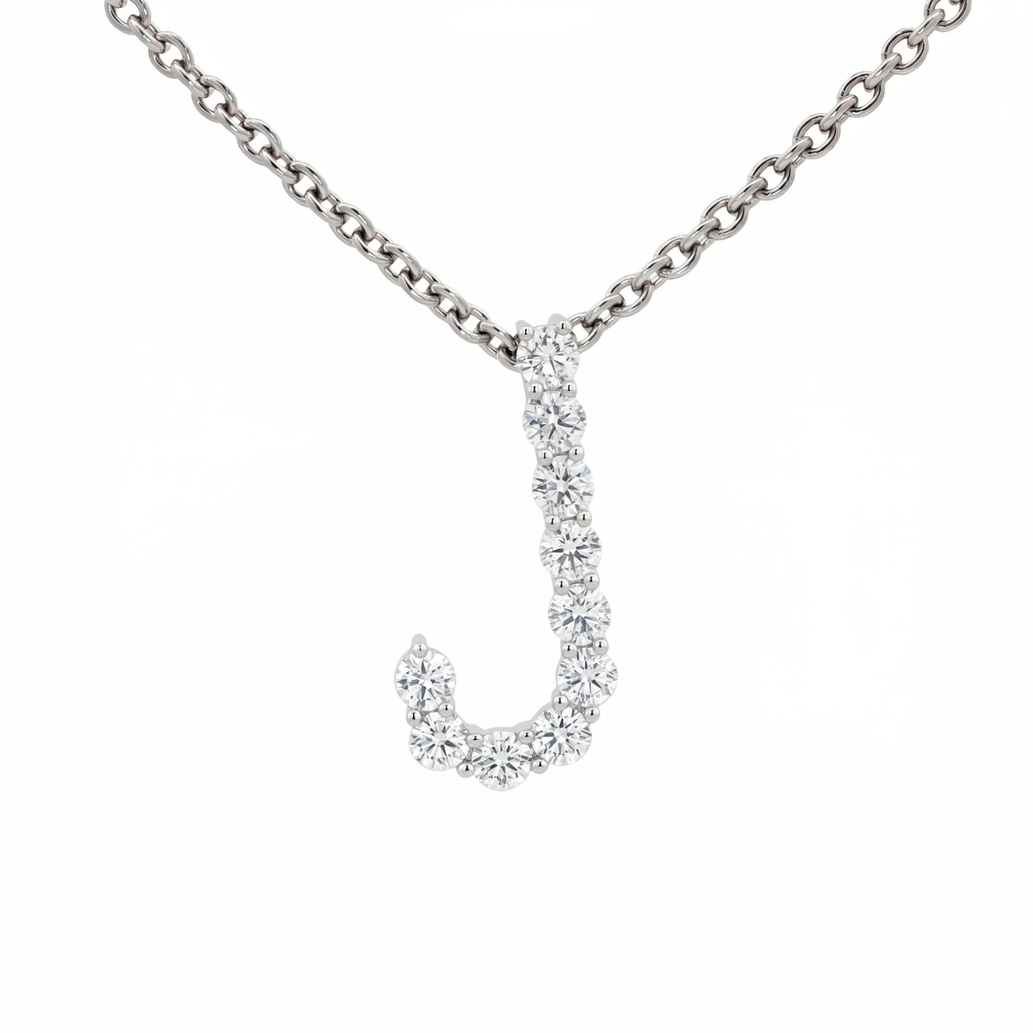 LUXE Diamond Letter Crafted in 18K White Gold - Jackson Hole Jewelry Company