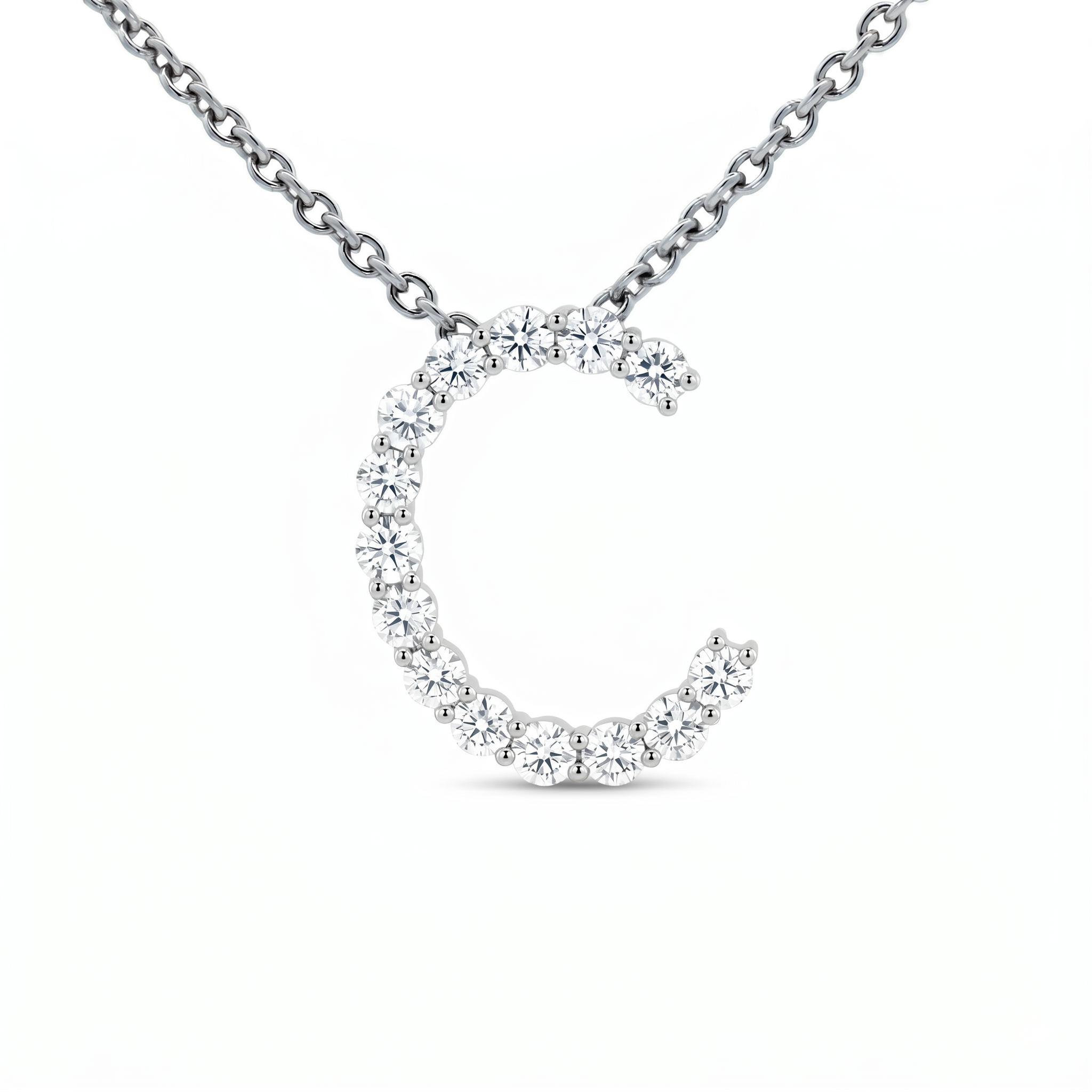 LUXE Diamond Letter Crafted in 18K White Gold - Jackson Hole Jewelry Company