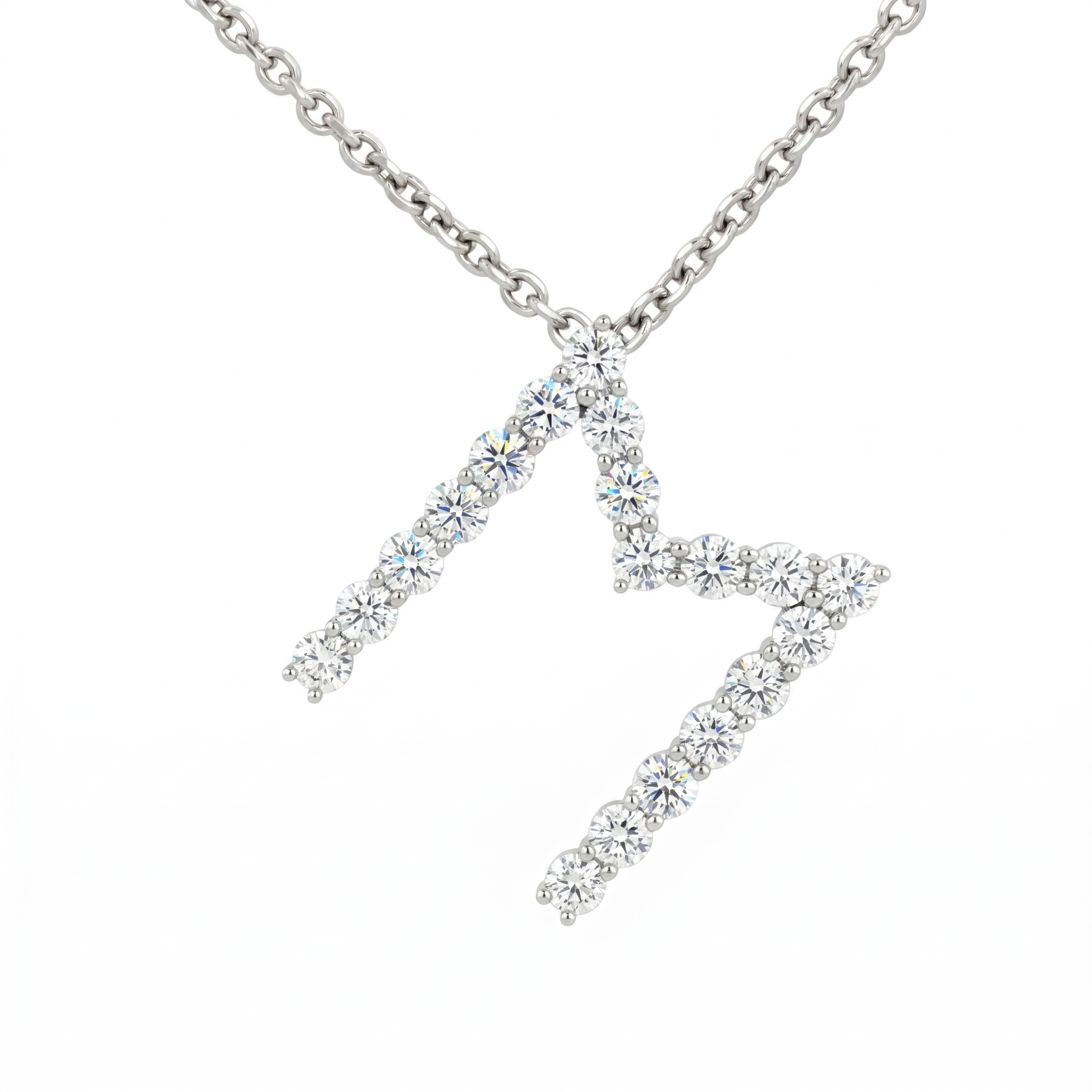 LUXE Diamond Letter Crafted in 18K White Gold - Jackson Hole Jewelry Company
