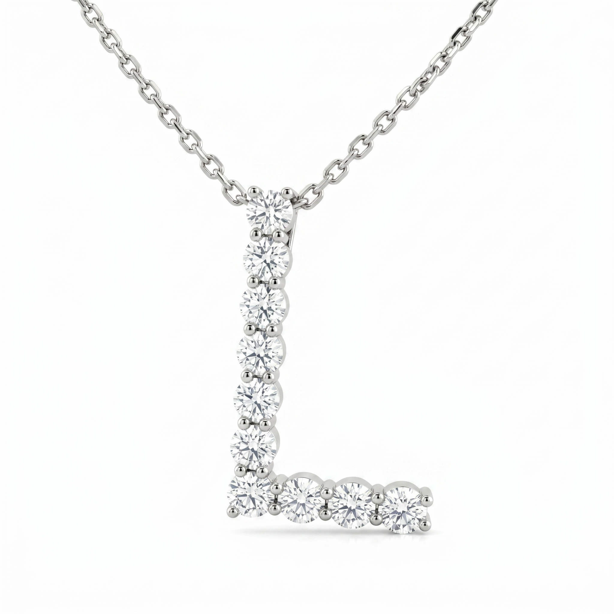 LUXE Diamond Letter Crafted in 18K White Gold - Jackson Hole Jewelry Company