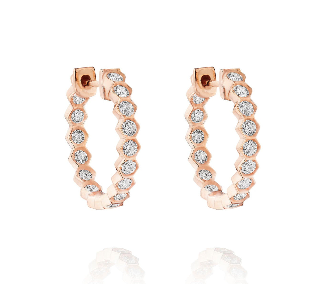 18K Gold Diamond Huggie Earrings – 0.70 Carats Total Weight - Jackson Hole Jewelry Company