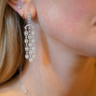 14K WHITE GOLD CHANDELIER DIAMOND EARRINGS - Jackson Hole Jewelry Company
