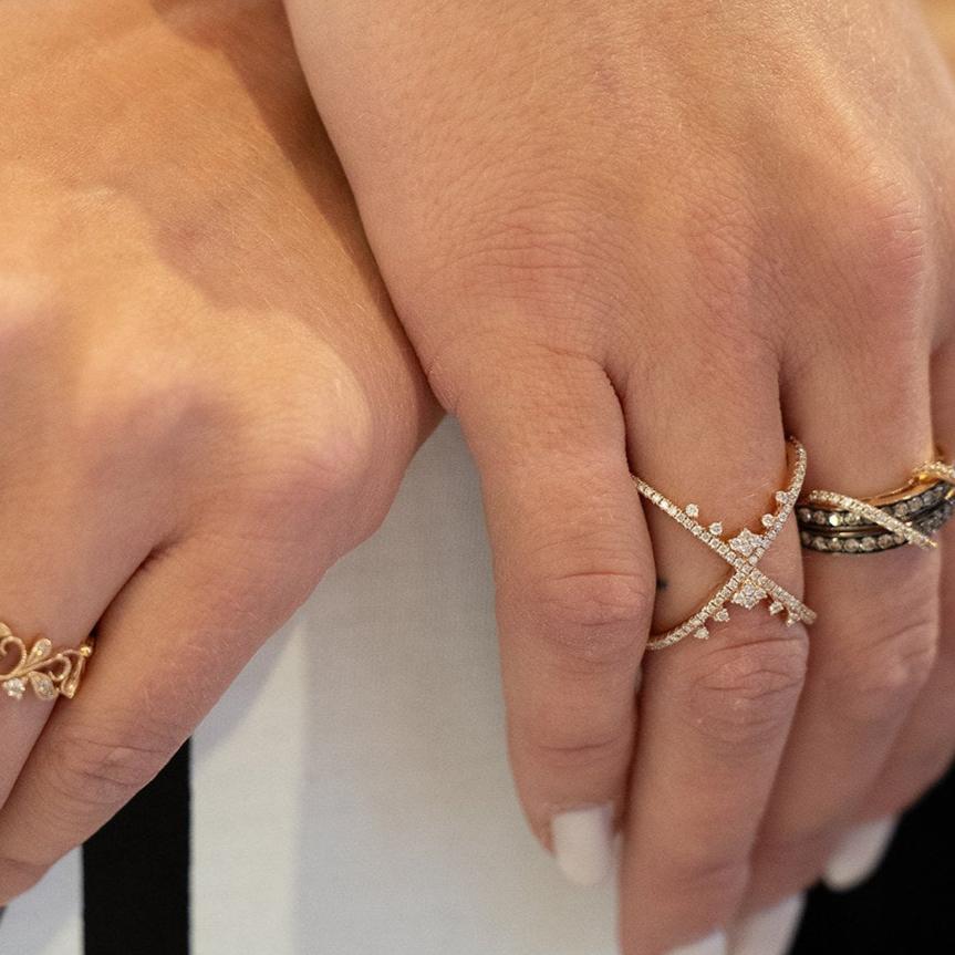 14K ROSE GOLD FASHION DIAMOND RING - Jackson Hole Jewelry Company