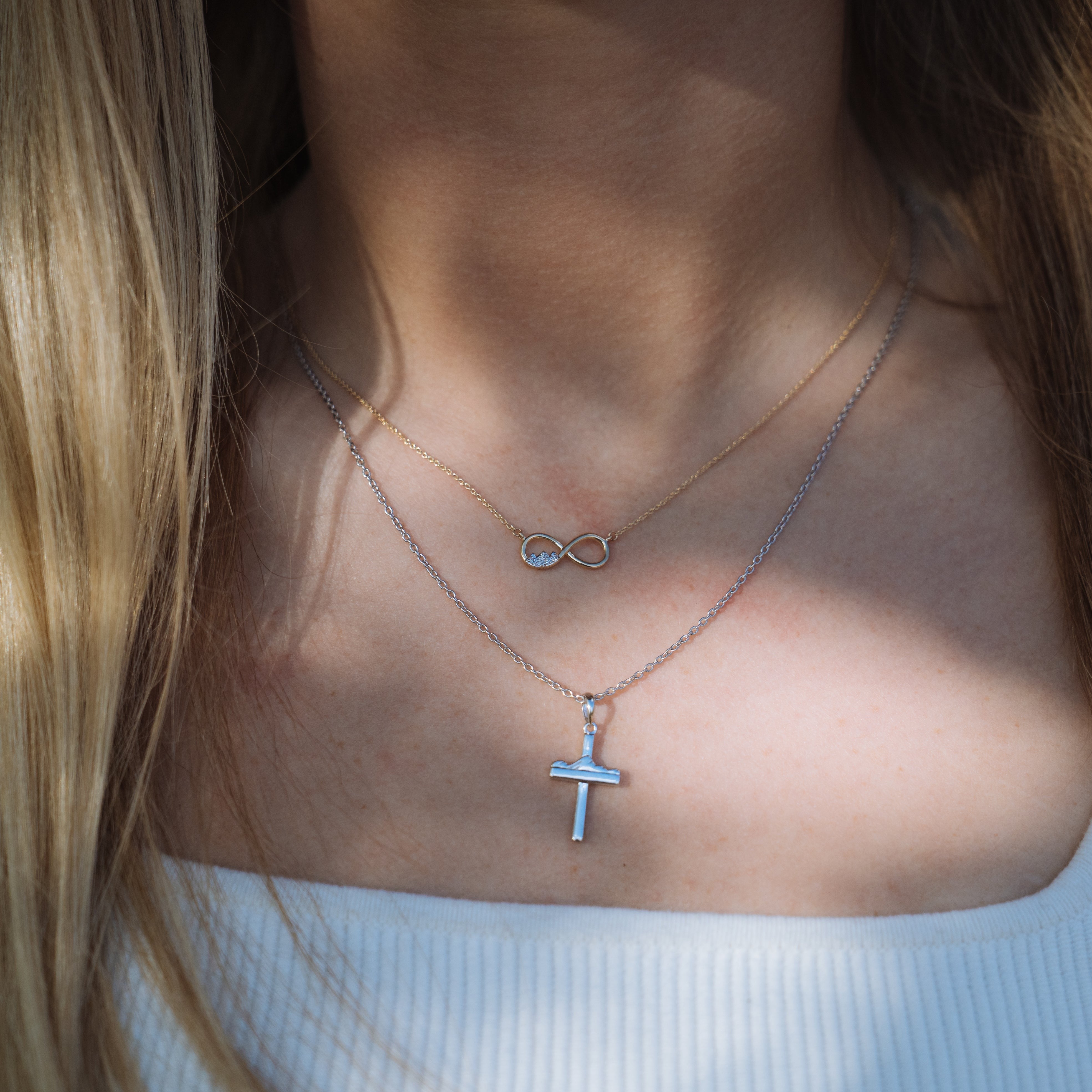 Teton Cross Necklace in Sterling Silver - Jackson Hole Jewelry Company