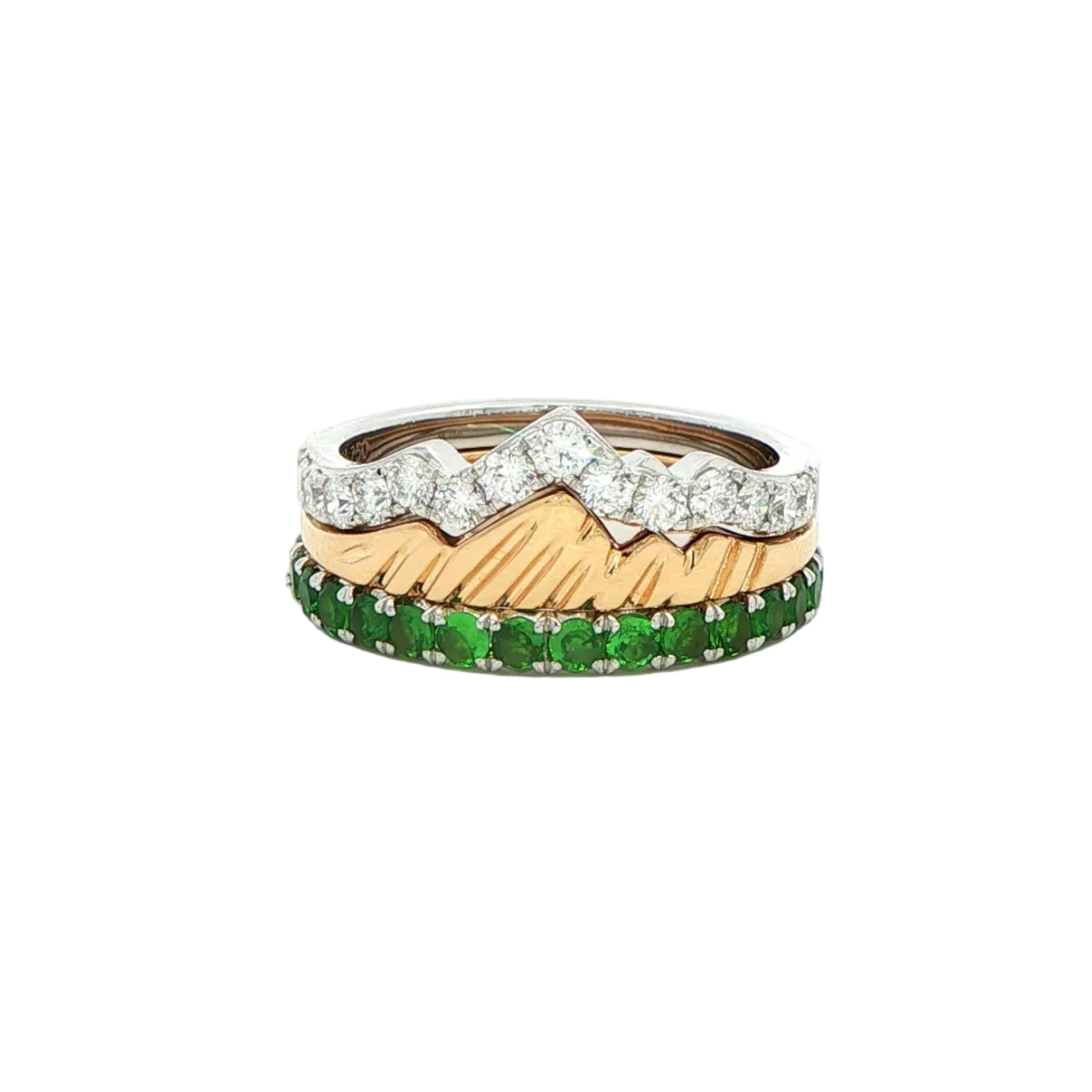 LUXE Edition: Teton PS Stacking Rings Trio in 18K gold - Jackson Hole Jewelry Company