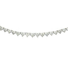 Heart-Cut Diamond Tennis Necklace with Platinum - Jackson Hole Jewelry Company