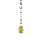 18K White & Yellow Gold Fancy Yellow and White Diamond Bar Necklace - Jackson Hole Jewelry Company