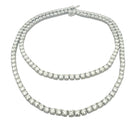 Long Diamond Tennis Necklace with Platinum - Jackson Hole Jewelry Company