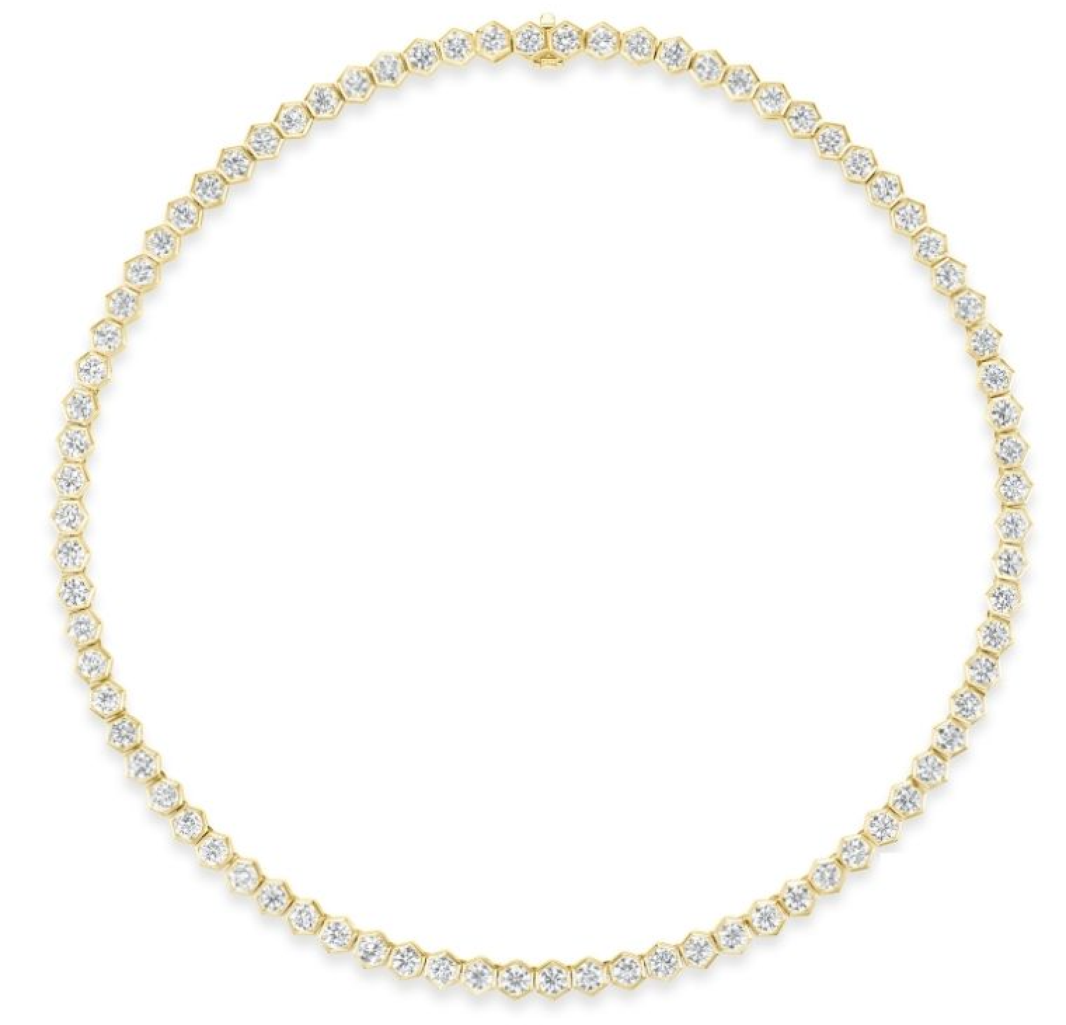 18K Gold Diamond Line Necklace – 17.12 Carats - Jackson Hole Jewelry Company