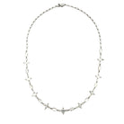 18K WHITE GOLD MARQUISE CUT DIAMONDS Necklace 15.95ctw 16.5" - Jackson Hole Jewelry Company