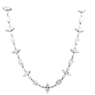 18K WHITE GOLD MARQUISE CUT DIAMONDS Necklace 15.95ctw 16.5" - Jackson Hole Jewelry Company
