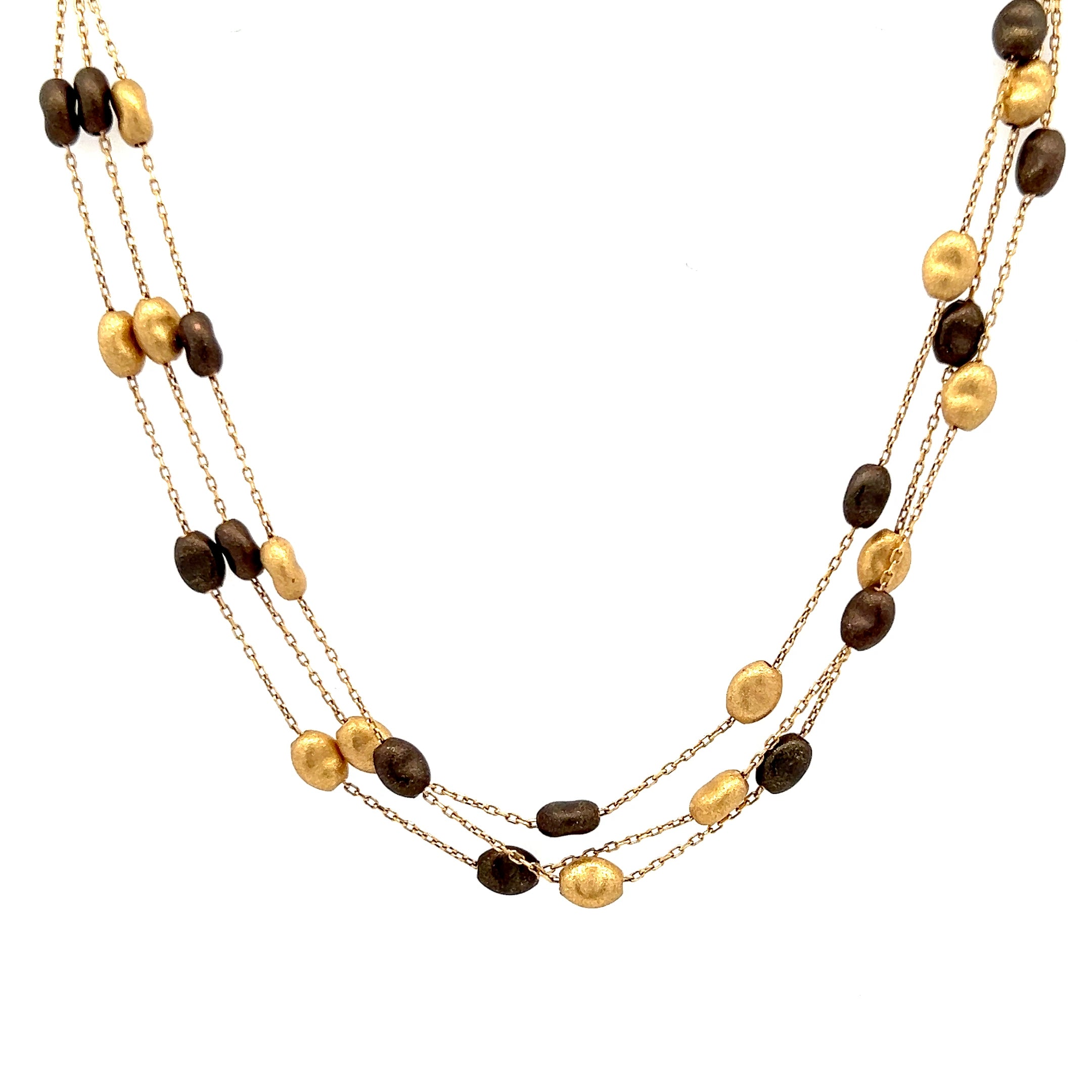 18K Yellow and Chocolate Gold Necklace - Jackson Hole Jewelry Company