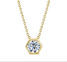 18K Gold Hexagonal White Diamond Pendant – 0.50 Carats - Jackson Hole Jewelry Company