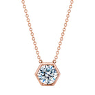 18K Gold Hexagonal White Diamond Pendant – 0.50 Carats - Jackson Hole Jewelry Company