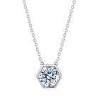 18K Gold Hexagonal White Diamond Pendant – 0.50 Carats - Jackson Hole Jewelry Company