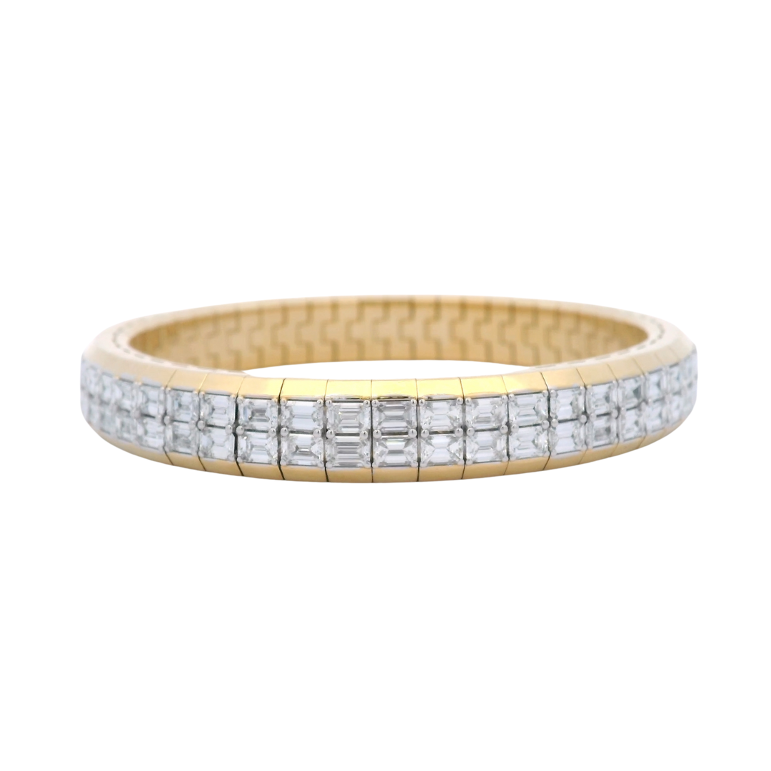 Picchiotti Xpandable Dual Row Emerald Cut Diamond Bracelet - Jackson Hole Jewelry Company
