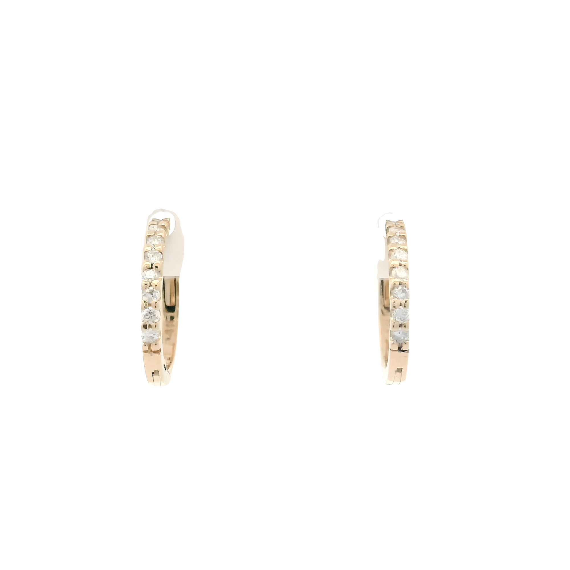 Classique Pavé Huggies in 14K Yellow Gold 0.13 cttw - Jackson Hole Jewelry Company