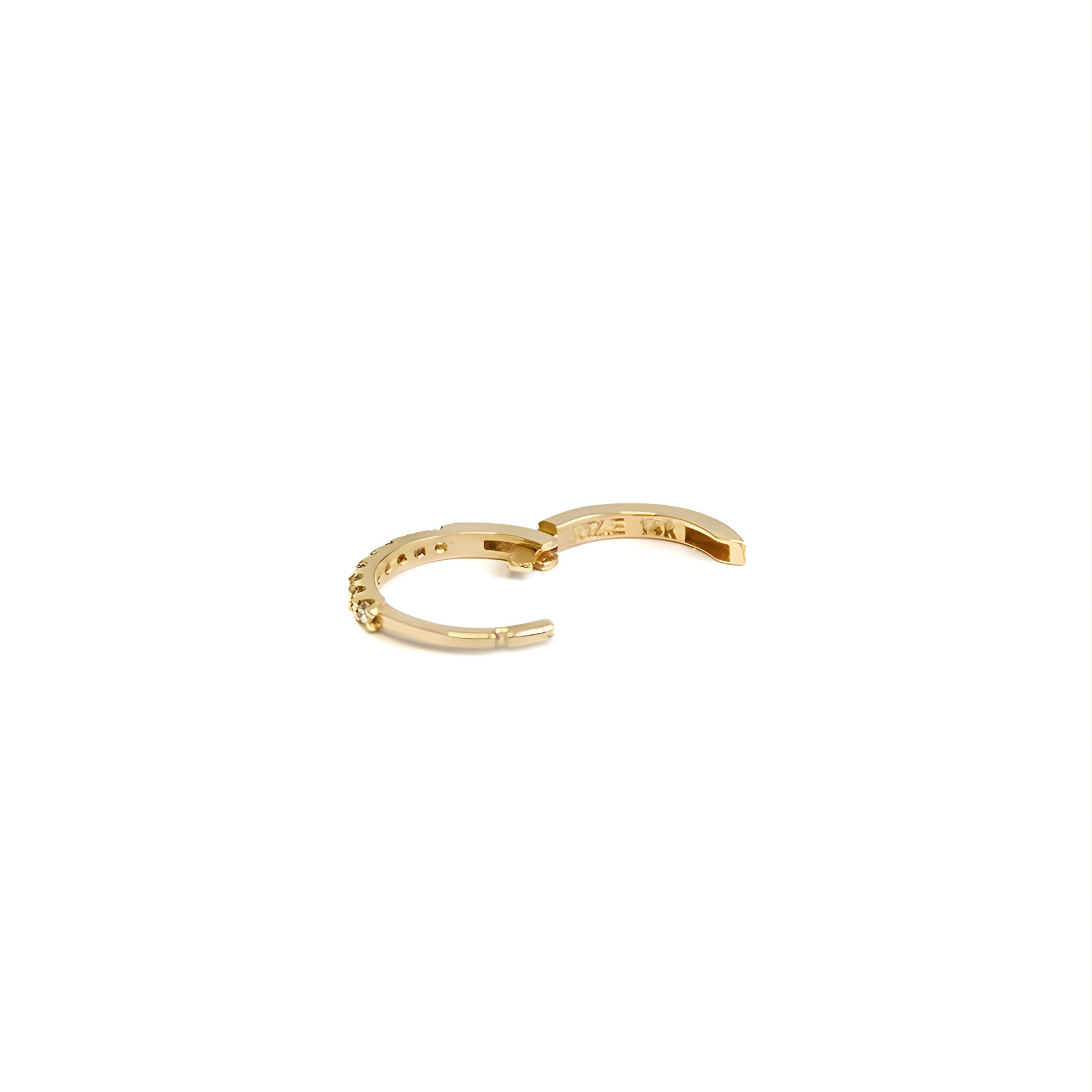 Classique Pavé Huggies in 14K Yellow Gold 0.13 cttw - Jackson Hole Jewelry Company