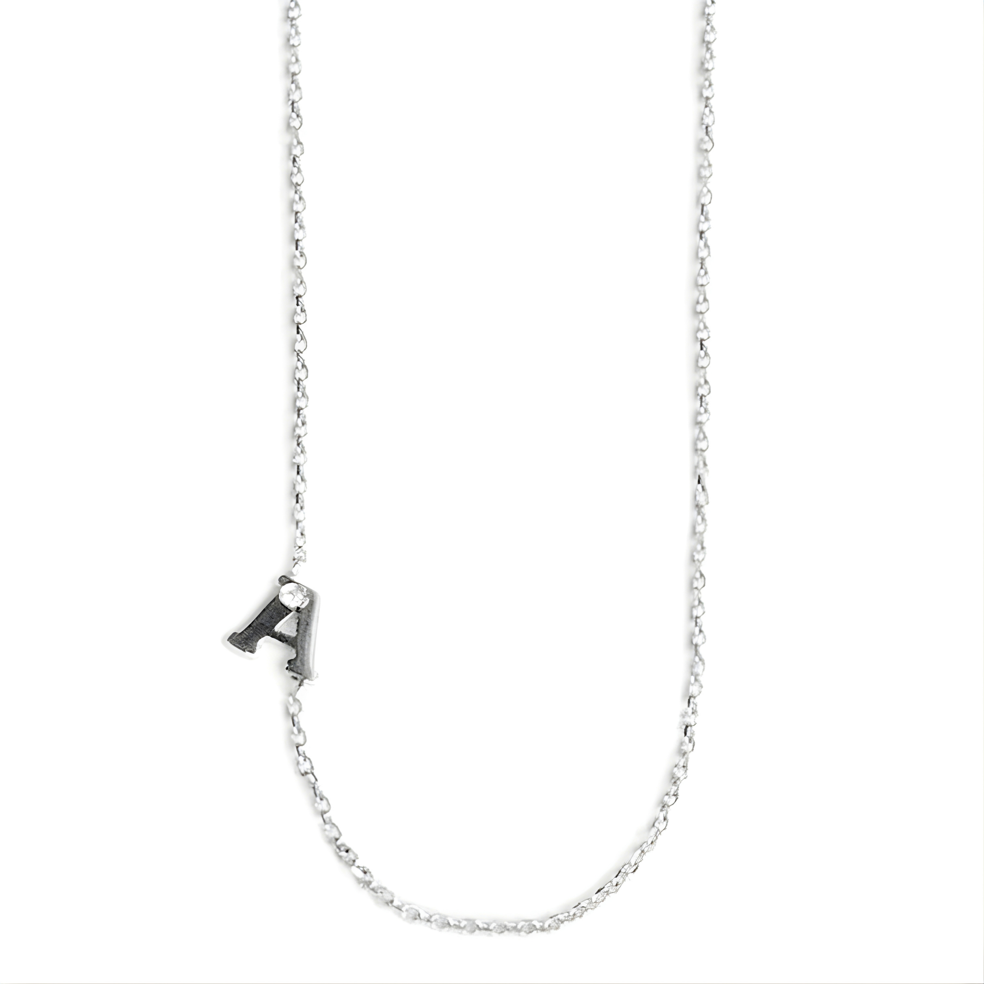 ANZIE Love Letter Single Diamond Necklace in 14K Gold - Jackson Hole Jewelry Company