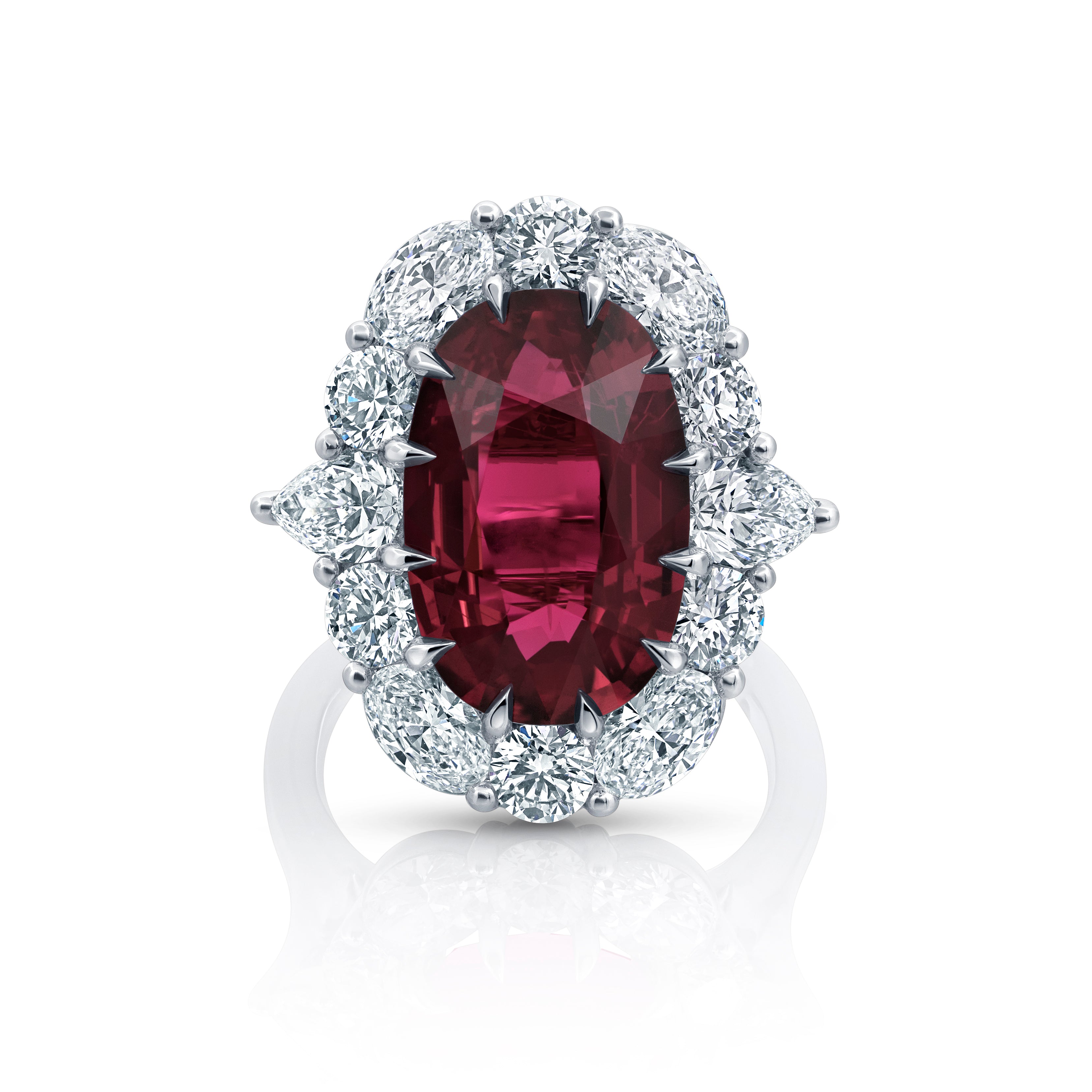 Omi Privé - Ruby & Diamond Ring in Platinum - Jackson Hole Jewelry Company