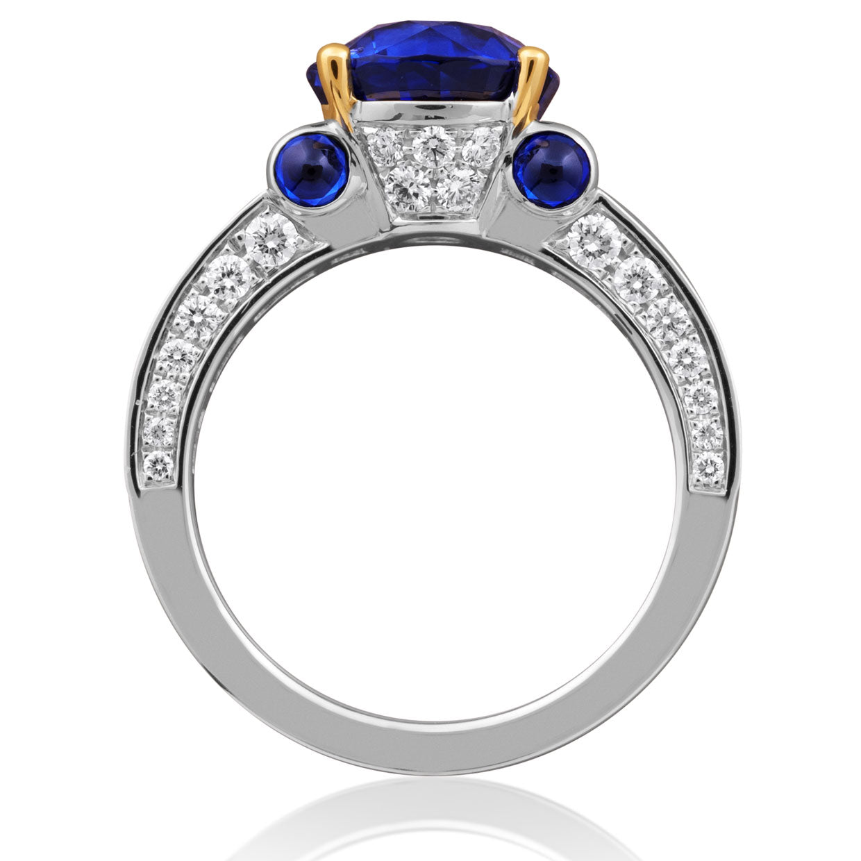 Picchiotti - Blue Sapphire and White Diamond Ring in 18K White Gold - Jackson Hole Jewelry Company