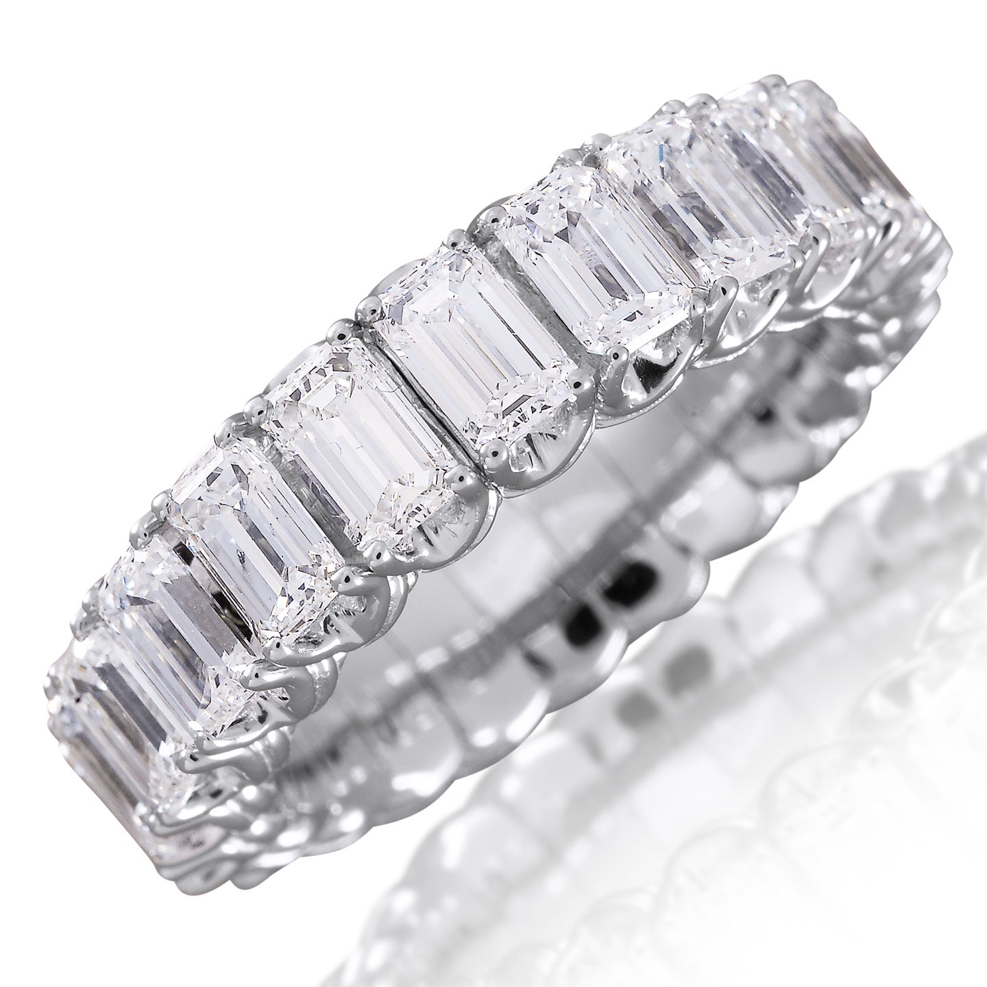 Picchiotti - Xpandable™ Emerald Cut Diamond Eternity Ring in 18K