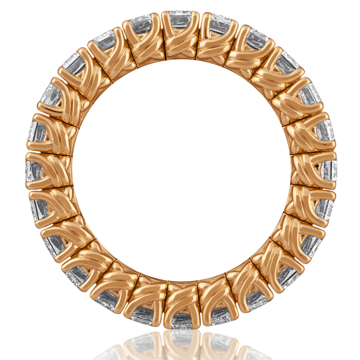 Picchiotti - Xpandable™ Emerald-Cut Diamond Eternity Ring in 18K Gold - Jackson Hole Jewelry Company