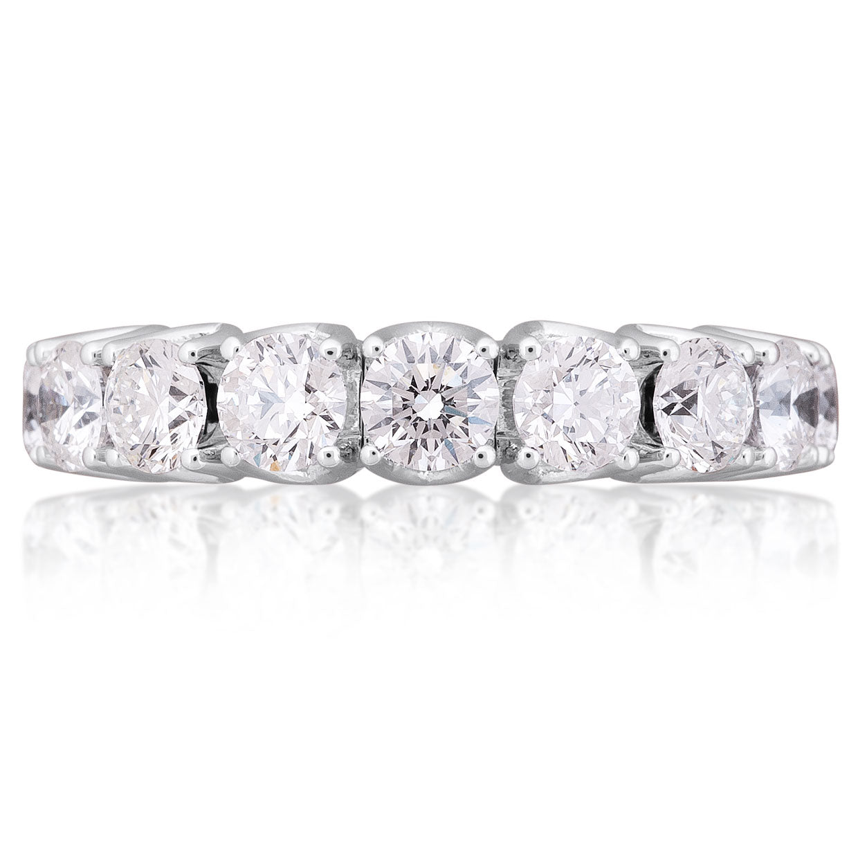 Picchiotti Xpandable™ Round Diamond Half Eternity Band in 18K White Gold - Jackson Hole Jewelry Company