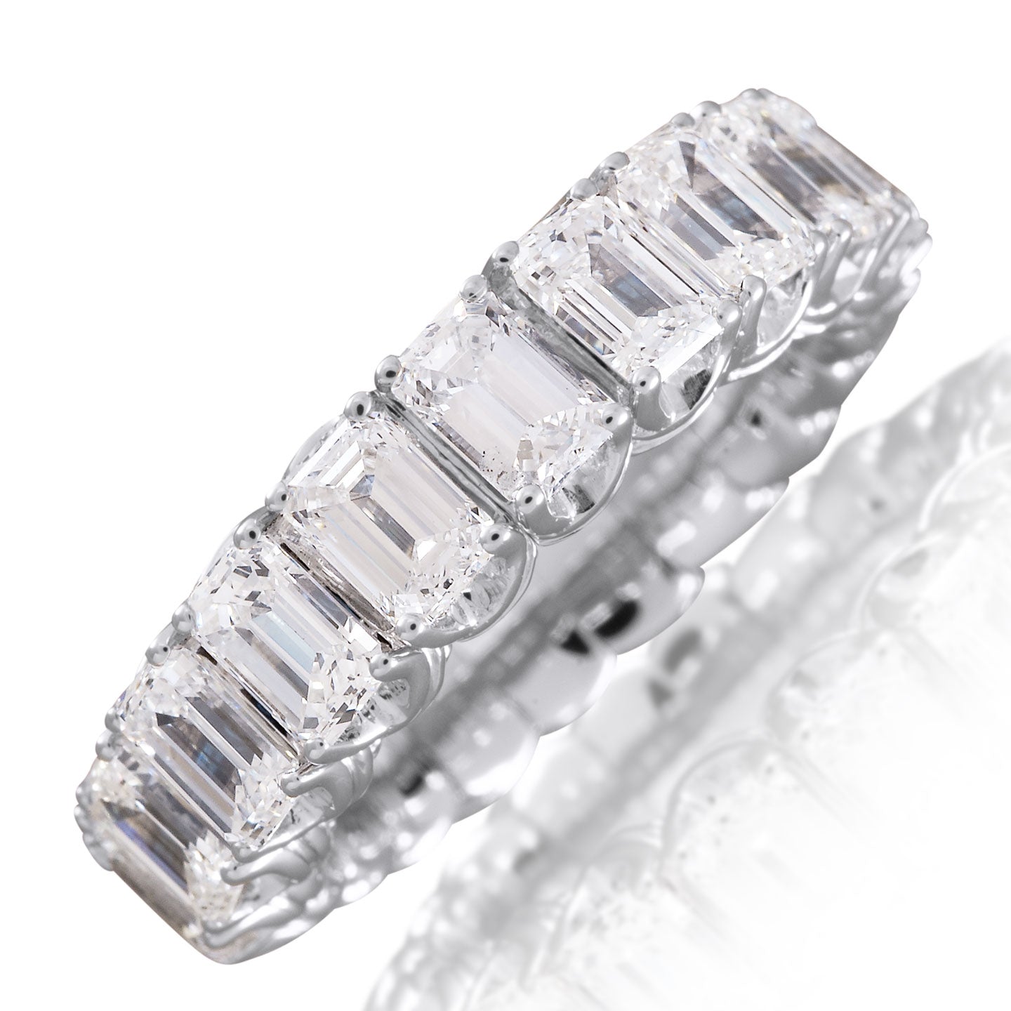 Picchiotti - Emerald-Cut Xpandable™ Diamond Eternity Ring in 18K Gold - Jackson Hole Jewelry Company
