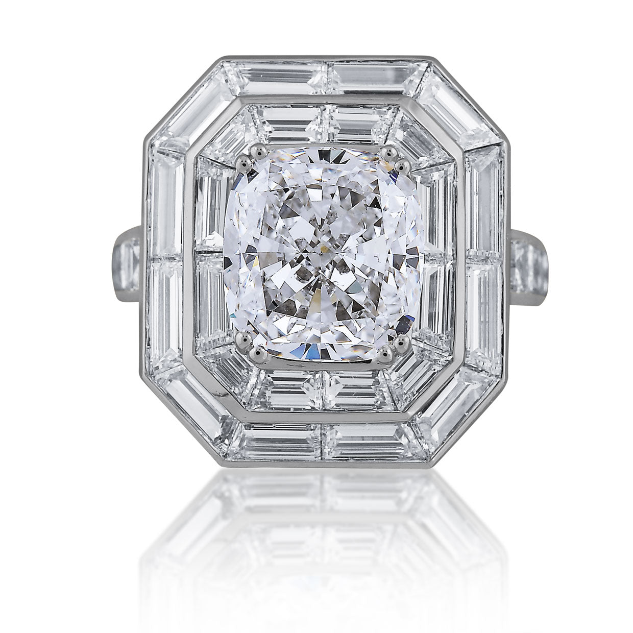 Picchiotti - Classic Cushion Diamond Ring in 18K White Gold - Jackson Hole Jewelry Company
