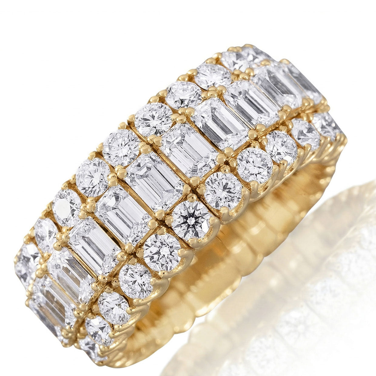 Picchiotti - Xpandable™ Half Eternity Mixed-Cut Diamond Ring in 18K Yellow Gold - Jackson Hole Jewelry Company