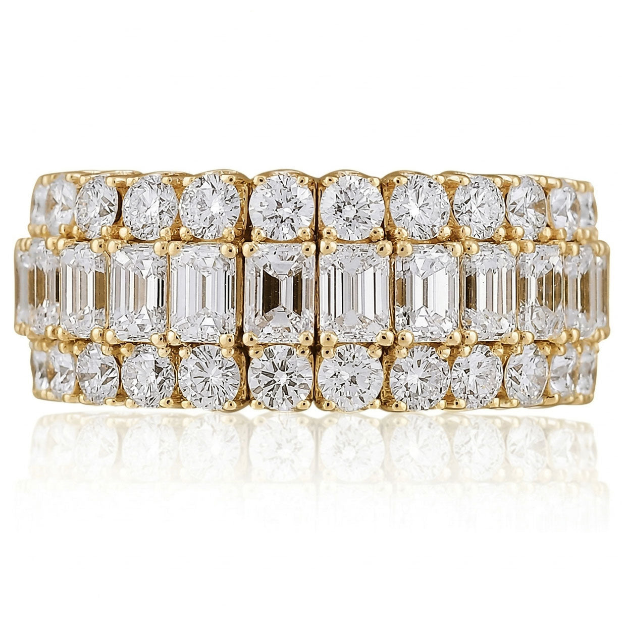 Picchiotti - Xpandable™ Half Eternity Mixed-Cut Diamond Ring in 18K Yellow Gold - Jackson Hole Jewelry Company