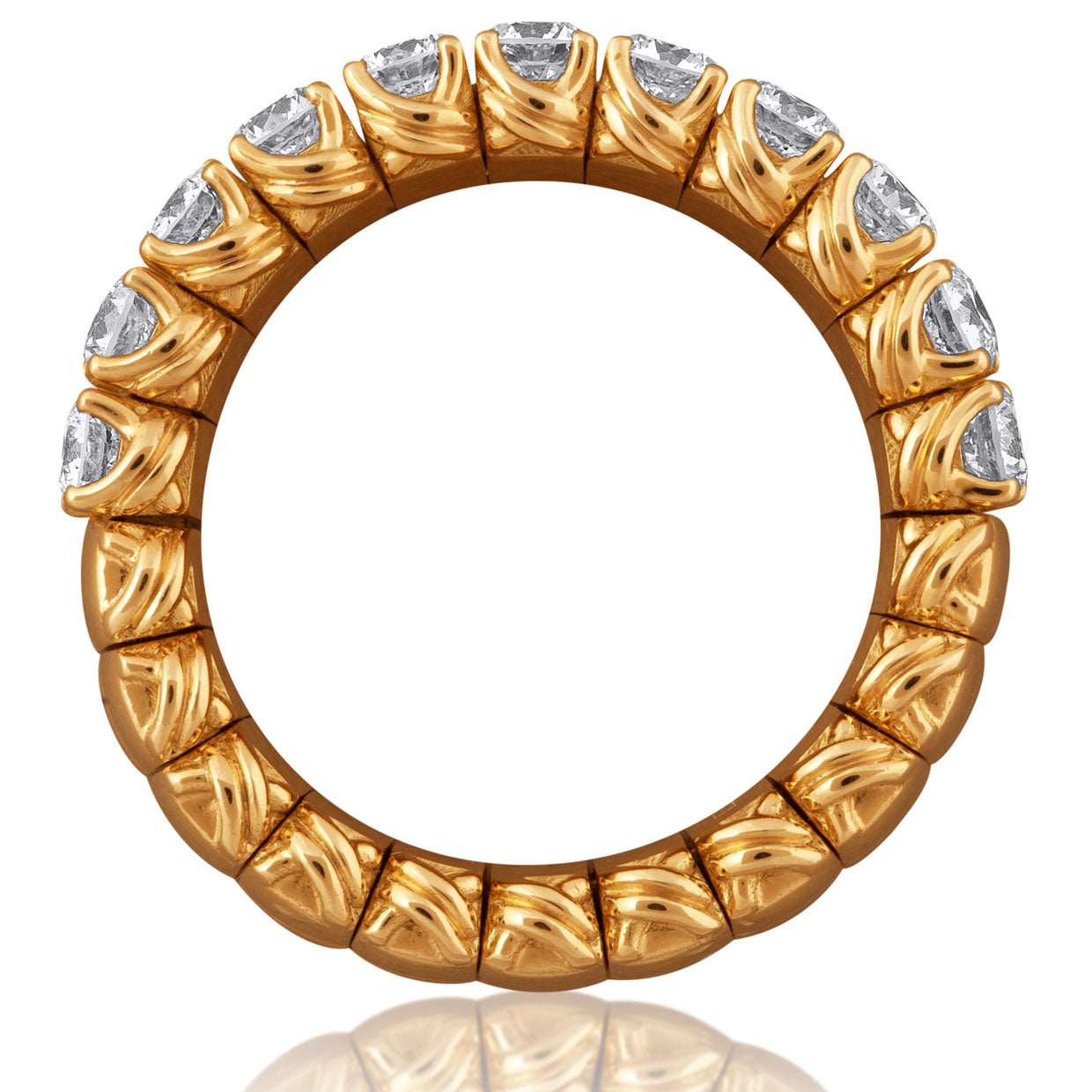 Picchiotti - Xpandable™ 3-Row Diamond Ring in 18K Yellow Gold - Jackson Hole Jewelry Company