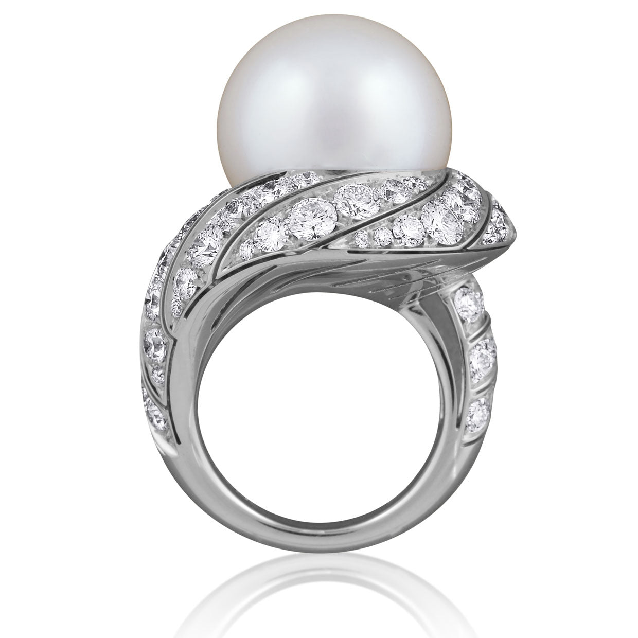 Picchiotti - White Pearl and Diamond Rings in 18K White Gold - Jackson Hole Jewelry Company